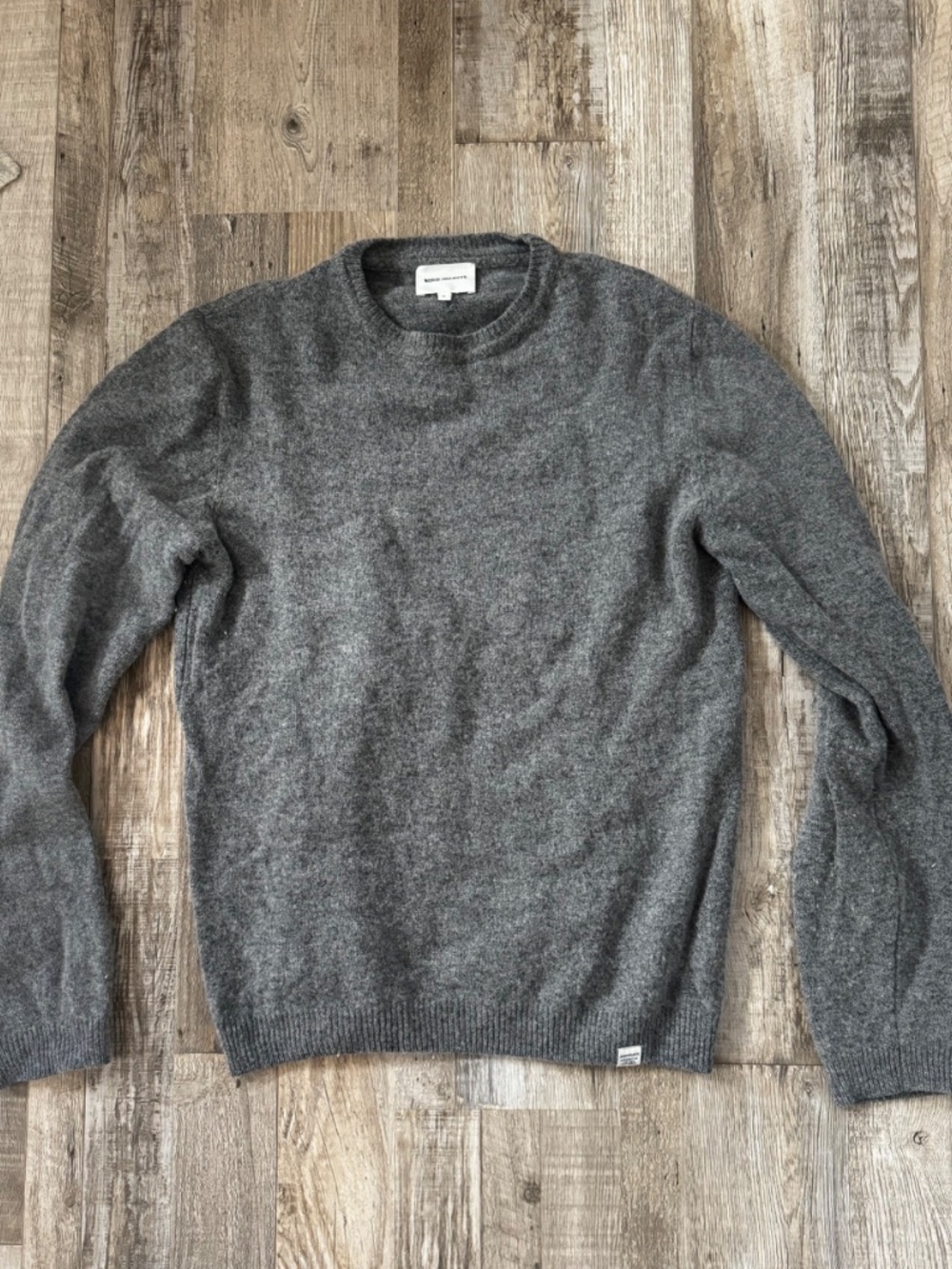 Norse Projects Norse Standard Merino Lambswool Sweater Men's M Grey Melange